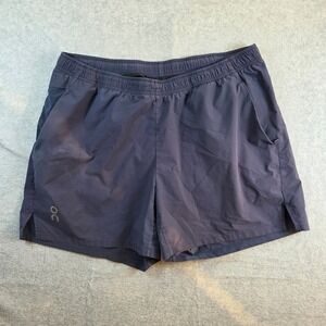 On Running Essential Shorts Mens XL Navy Blue Athletic Performance Running 5in